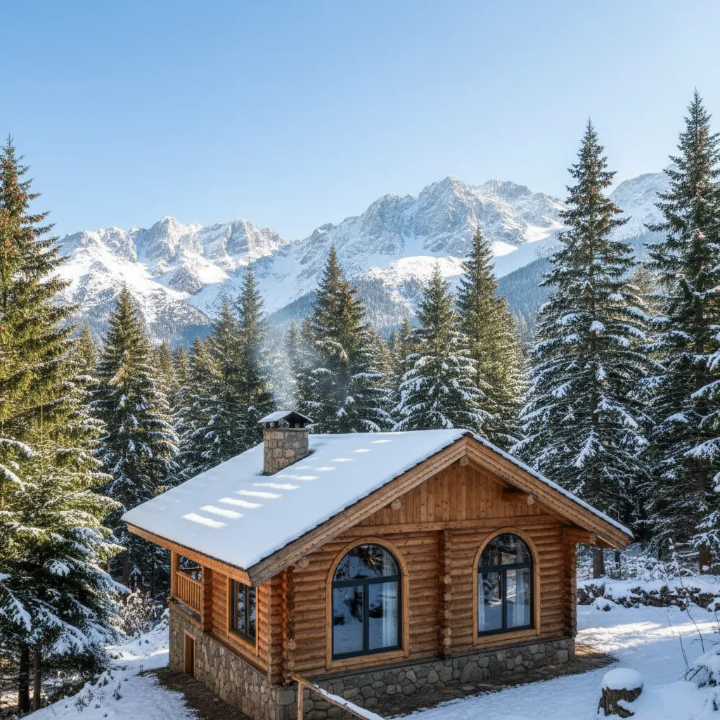 Chalet montagne au pied du Djurdjura — Tikjda